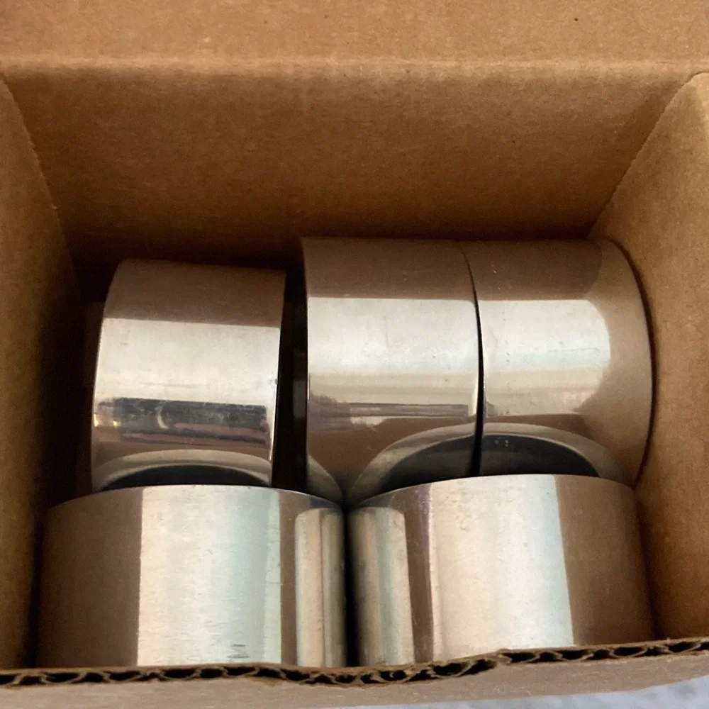 CRATE & BARREL Silver Aluminum Tealight Tealight Holder (set of 6)